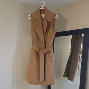Michael Kors Tan Belted Sleeveless Dress